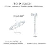 Pear Shape Lab Grown Diamond Solitaire Promise Ring with Side Stones