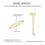 Pear Shape Lab Grown Diamond Solitaire Promise Ring with Side Stones