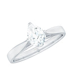 Solitaire Lab Grown Diamond Teardrop Engagement Ring