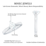 Solitaire Lab Grown Diamond Teardrop Engagement Ring