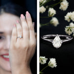 Solitaire Lab Grown Diamond Teardrop Engagement Ring
