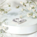 Solitaire Lab Grown Diamond Teardrop Engagement Ring