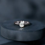 Solitaire Lab Grown Diamond Teardrop Engagement Ring