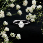 Solitaire Lab Grown Diamond Teardrop Engagement Ring