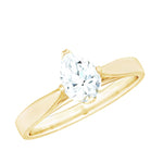 Solitaire Lab Grown Diamond Teardrop Engagement Ring