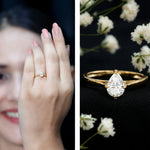 Solitaire Lab Grown Diamond Teardrop Engagement Ring