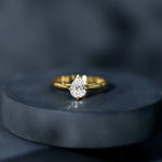 Solitaire Lab Grown Diamond Teardrop Engagement Ring