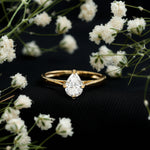 Solitaire Lab Grown Diamond Teardrop Engagement Ring