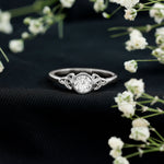 Bezel Set Lab Grown Diamond Knot Promise Ring