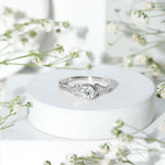 Bezel Set Lab Grown Diamond Knot Promise Ring