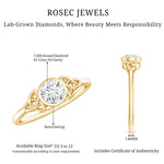 Bezel Set Lab Grown Diamond Knot Promise Ring