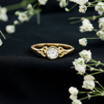 Bezel Set Lab Grown Diamond Knot Promise Ring