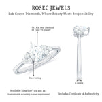 Pear Cut Lab Grown Diamond Trio Engagement Ring