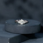 Pear Cut Lab Grown Diamond Trio Engagement Ring