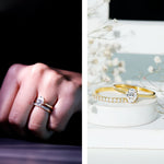 Oval Shape Solitaire Lab Grown Diamond Bridal Ring Set