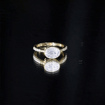 Oval Lab Grown Diamond Solitaire Engagement Ring in Bezel Setting