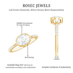 Oval Lab Grown Diamond Solitaire Engagement Ring in Bezel Setting