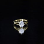 Oval Lab Grown Diamond Solitaire Ring in Split Shank