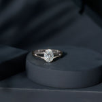 Oval Lab Grown Diamond Solitaire Ring in Split Shank