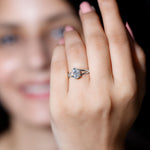 Oval Lab Grown Diamond Solitaire Ring in Split Shank