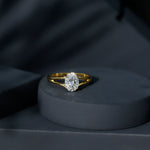 Oval Lab Grown Diamond Solitaire Ring in Split Shank