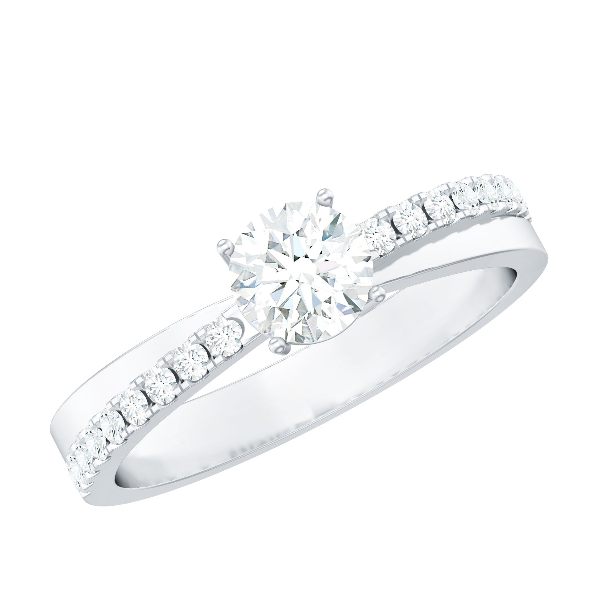 Round Lab Grown Diamond Solitaire Promise Ring
