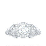 Vintage Inspired Engagement Ring with Lab Grown Diamond