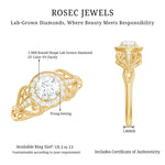 Vintage Inspired Engagement Ring with Lab Grown Diamond