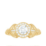 Vintage Inspired Engagement Ring with Lab Grown Diamond