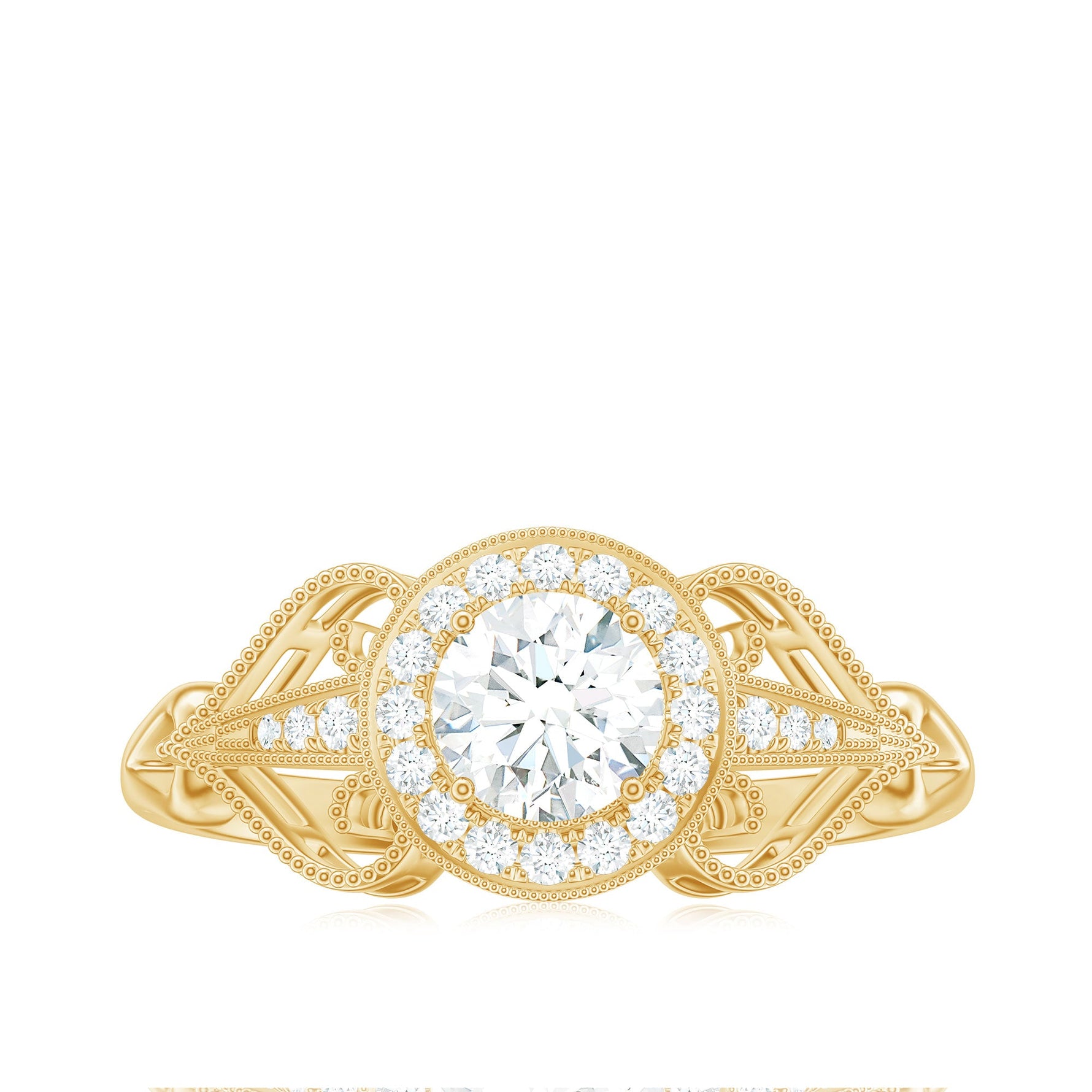 Vintage Inspired Engagement Ring with Lab Grown Diamond
