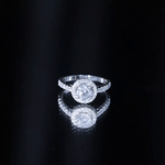5MM Lab Grown Diamond Engagement Ring with Halo