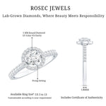 5MM Lab Grown Diamond Engagement Ring with Halo