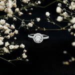 5MM Lab Grown Diamond Engagement Ring with Halo