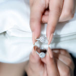 5MM Lab Grown Diamond Engagement Ring with Halo