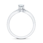 Solitaire Lab Grown Diamond Split Shank Engagement Ring