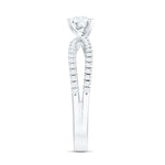 Solitaire Lab Grown Diamond Split Shank Engagement Ring