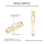 Solitaire Lab Grown Diamond Split Shank Engagement Ring