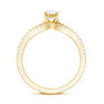 Solitaire Lab Grown Diamond Split Shank Engagement Ring