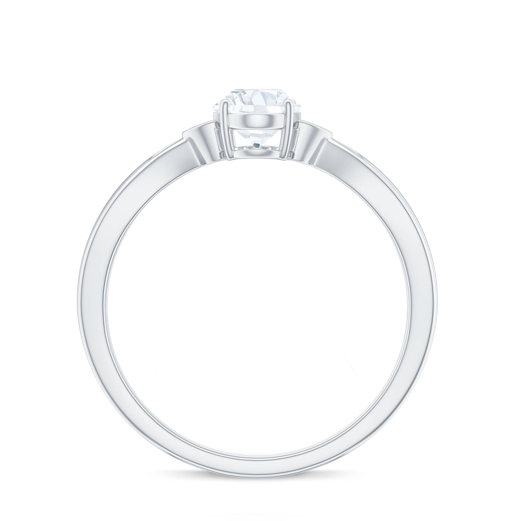 Oval Lab Grown Diamond Simple Solitaire Ring