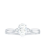 Oval Lab Grown Diamond Simple Solitaire Ring