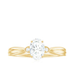 Oval Lab Grown Diamond Simple Solitaire Ring