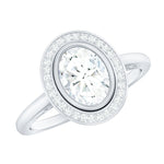 Classic Lab Grown Diamond Engagement Ring with Halo