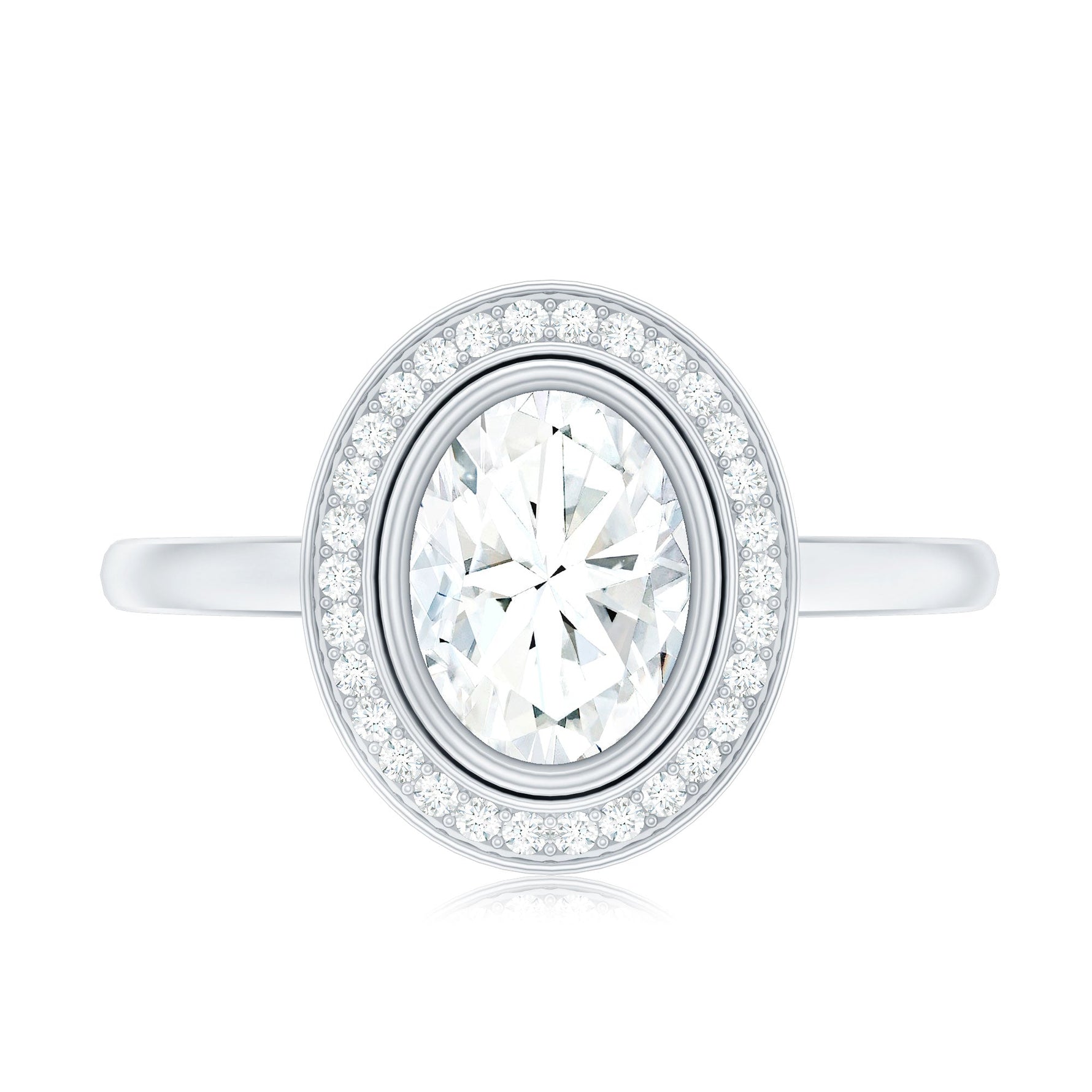 Classic Lab Grown Diamond Engagement Ring with Halo