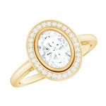 Classic Lab Grown Diamond Engagement Ring with Halo