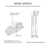 Minimal Pear Shape Lab Grown Diamond Wedding Ring Set