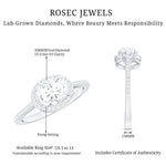 Oval Shape Lab Grown Diamond Engagement Ring with Halo