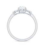 Oval Shape Lab Grown Diamond Solitaire Ring in Split Shank