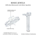 Oval Shaped Moissanite East West Engagement Ring with Band