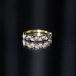 Certified Lab Grown Blue Sapphire Diamond Wedding Ring