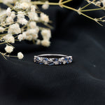 Certified Lab Grown Blue Sapphire Diamond Wedding Ring
